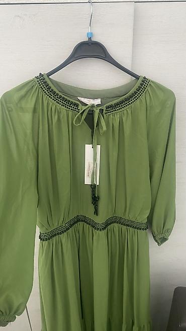 yun don: Zeytun-yaşıl rəngdə uzun don - Model: bohem/romantik stil, uzun — 2