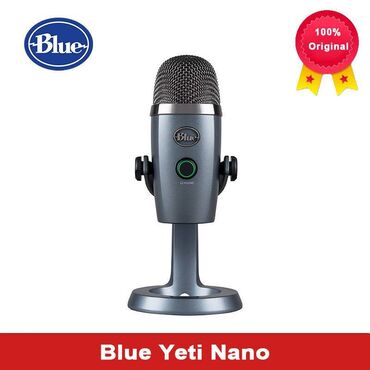 наушники для компьютера с микрофоном: Blue yeti nano shadow grey конденсаторный usb-микрофон премиум-класса