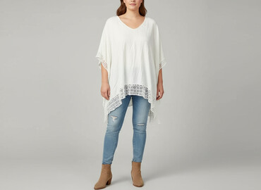 ubrania z muślinu: H&M, Women`s poncho, size One size