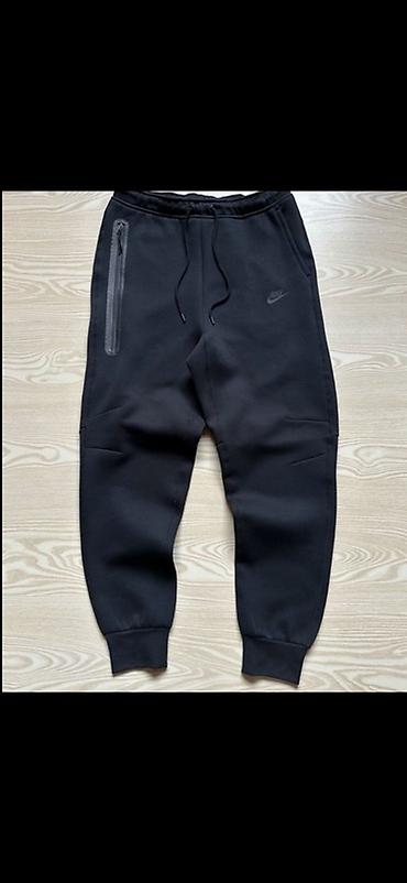 найк теч флис штаны: Мужские брюки, L, Nike, Новый, цвет - Черный — 1