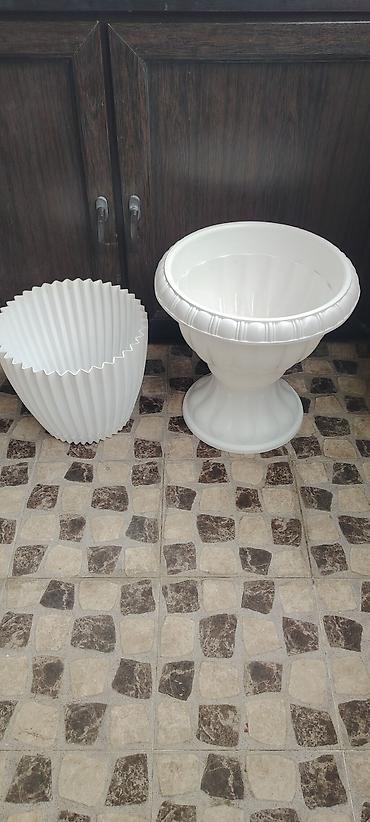 Ağ rəngli dekorativ plastik dibcekler Ikisi bir yerde 35 azn
