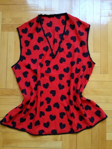 bluze od satena: Ad Lib, XL (EU 42), Cotton, color - Red