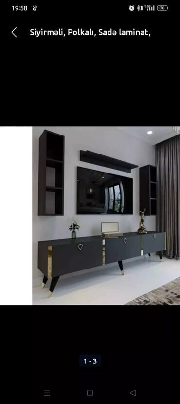 TV altlığı: Yeni, Düz TV altlığı, Polkasız, Laminat, Azərbaycan — 2