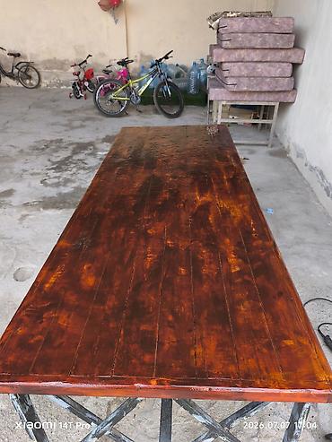 kompüter stol: İşlənmiş, Dördbucaq masa, Açılmayan, Skameykalar ilə, Metal, Azərbaycan — 4