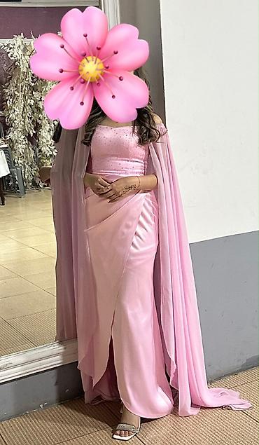 Zərif çəhrayı ziyafət geyimi Bir dəfə geyinilib✅ - Model: çiyinləri