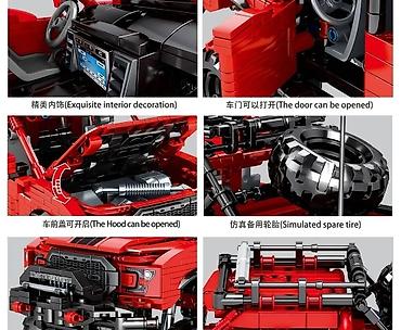 maşın oyuncaqları: Konstruktor Lego maşın MODEL - Jeep Rəngi - Qırmızı Hissə-  989 detal — 5