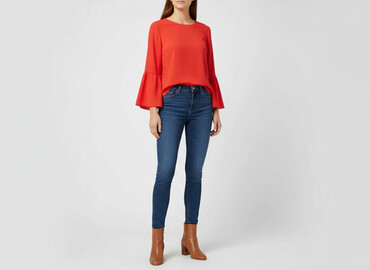 czerwona bluza: F&F, Жіноча блуза, розмір S