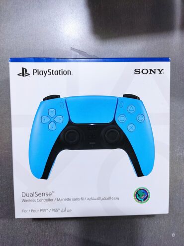 oyun pult: Playstation 5 üçün mavi ( starlight blue ) coystik ( dualsense ). Tam