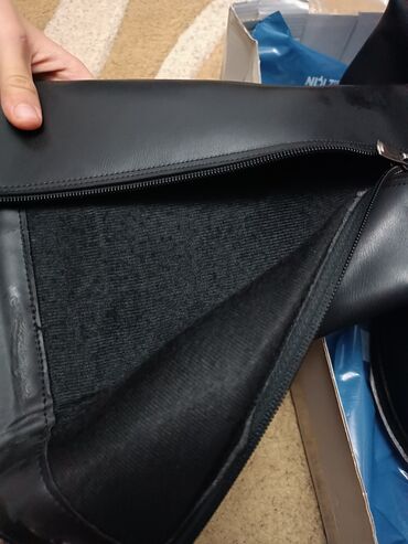 Çəkmələr: Uzunboğaz, Ölçü: 38, rəng - Qara, Yeni — 7