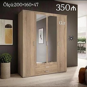 paltar işkafi: *Dolab 4 qapılı 350Azn* ✔️İstehsal Rusiya Laminat 18/lik qalınlıqda — 1