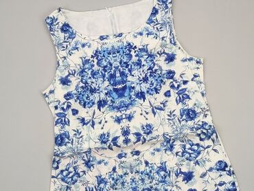 błękitna sukienki midi: Sukienka, M, stan - Dobry