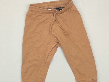 kremowe spodnie dresowe: Sweatpants, H&M, 9-12 months, condition - Very good