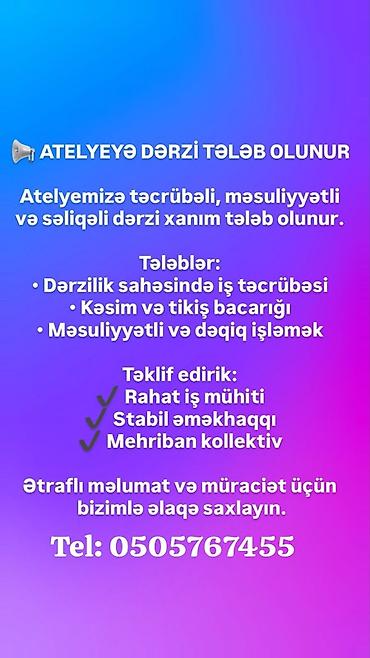 Dərzi tələb olunur, 6/1
