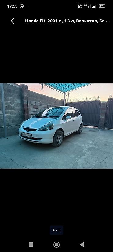 Продажа авто: Honda Fit: 2001 г., 1.3 л, Вариатор, Бензин, Хэтчбэк — 2