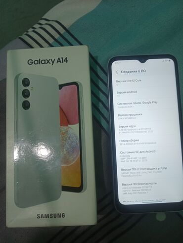 самсунг с8: Samsung Galaxy A14, Колдонулган, 64 ГБ, түсү - Күмүш, 2 SIM