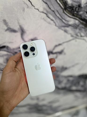 iphone 15 pro ağ: IPhone 15 Pro, 128 GB, White Titanium, Face ID — 1