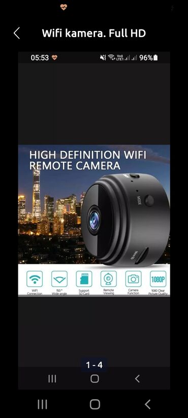 kiçik kamera: Wifi kamera Full HD