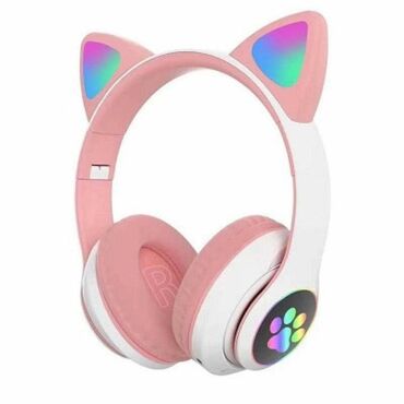 Cat Ear bezicne slusalice + svetlo Ove slatke bežične slušalice sa