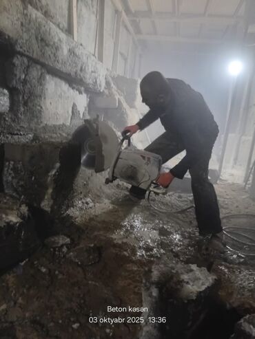 qapi gence: Beton kəsmə xidməti - Armaturlu beton, monolit divar, döşəmə və