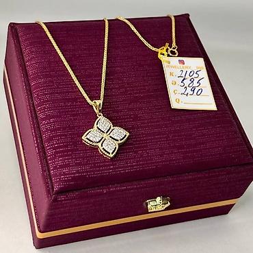 boyunbağ: Boyunbağı, Tiffany, Sarı qızıl, 585 Əyar, 235 g, Ödənişli çatdırılma — 2