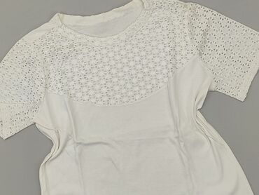 białe bluzki dopasowana krótki rękaw: Blouse, L (EU 40), condition - Good