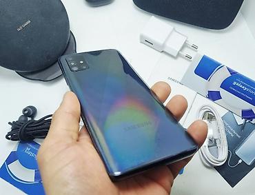 Samsung: Samsung Galaxy A51, Б/у, 64 ГБ, цвет - Черный, 2 SIM — 1