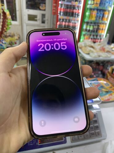 iphone x цена ош: IPhone 14 Pro, Б/у, 128 ГБ, Deep Purple, 99 %