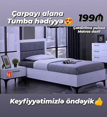 kravati: Müasir tək nəfərlik çarpayı seti - Rəng: ağ-kül kombinasiyası, yumşaq — 1