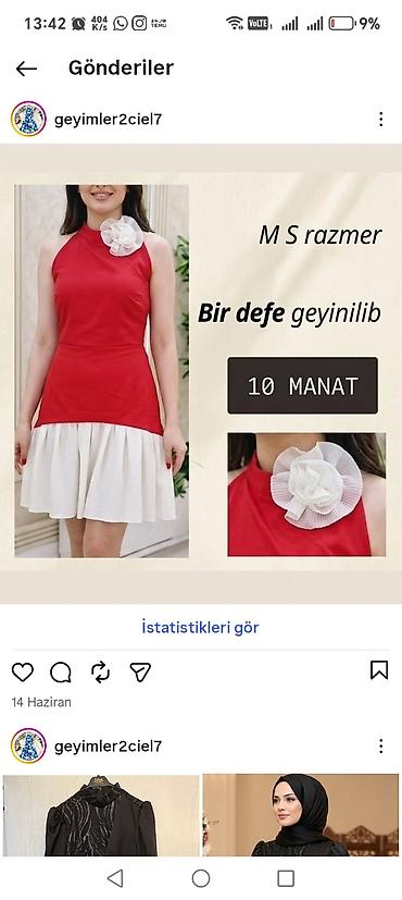 Qadın paltarı – qolsuz, yüksək yaxalı model. - Rəng: yuxarı hissə