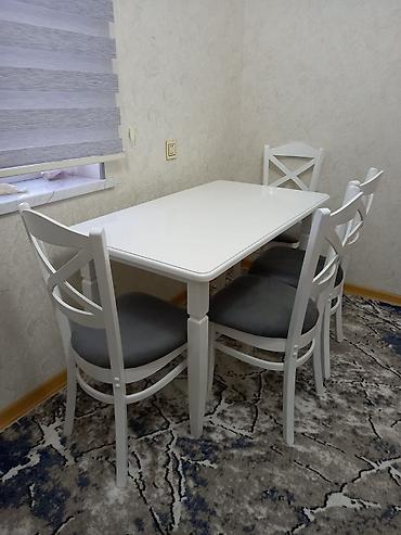 desmal: Mətbəx üçün, Yeni, Açılmayan, Dördbucaq masa, 4 stul — 1
