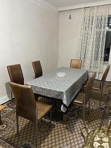 susə stollar: Yemək otağı üçün masa və stul dəsti - Dəst: düzbucaqlı yemək masası + — 1
