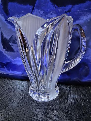 Čajnici: Bokal kristal,rucni rad Jugoslavija iz 70ih. Masivan bokal sa — 1