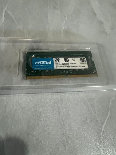 toshiba komputer: Operativ yaddaş (RAM) Crucial, 16 GB, 2666 Mhz, DDR4, Noutbuk üçün, Yeni