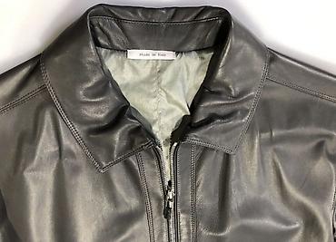 Kožne jakne: Ermenegildo Zegna Black Lambskin Gray Techno Reversible bomber jacket — 5