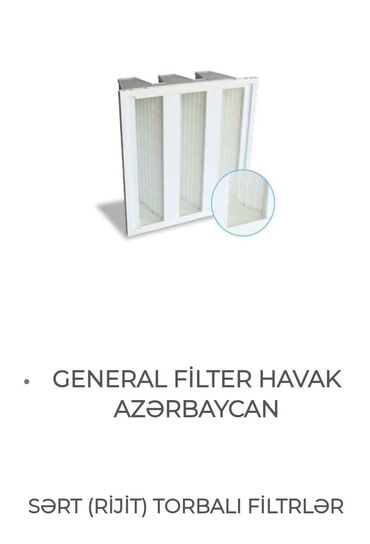 Digər filter növləri: General Filter Havak - İtalyan brendi olub hazırda Türkiyədə də — 5