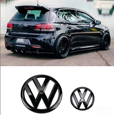 Auto delovi, gume i tjuning: Golf 6 prednji + zadnji znak - crni. Komplet prednji i zadnji znak — 2
