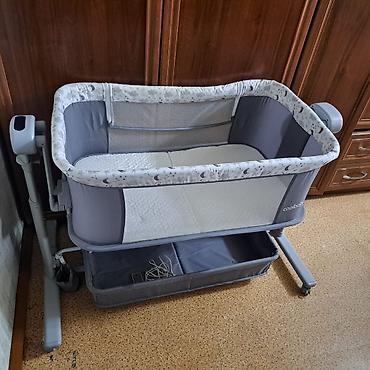 детский лулка: Детская прикроватная колыбель Coolbaby (серый цвет) - Тип — 3