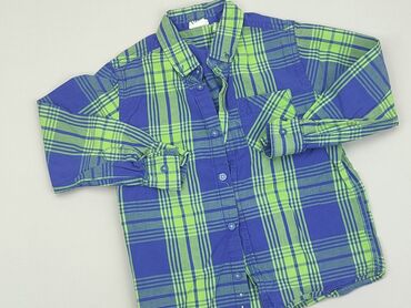 bluzki z długim rękawem hm: Shirt 5-6 years, condition - Very good, pattern - Cell, color - Blue