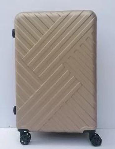 Putni koferi i torbe: Tvrdi kofer na točkićima – zlatno/bež boja - Materijal: čvrsta ABS — 16