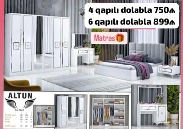 Pufiklər: 2 təknəfərlik çarpayı, Dolab, Tumba, 2 tumba, Azərbaycan, Yeni