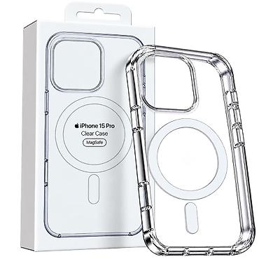 alfa: IPhone Kabro MagSafe – Şəffaf Premium Kabro, iPhone 14, 15, 16, 17, 18 — 4