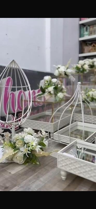 dizel saat: Xonça və nişan üçün dekorativ vitrin dəstləri - Material: güzgülü — 5