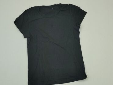 czarne t shirty z nadrukiem: T-shirt, S (EU 36), condition - Good