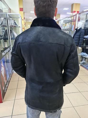 Дубленки: Мужская дублёнка из натуральной овчины - Цвет: глубокий чёрный. - — 18