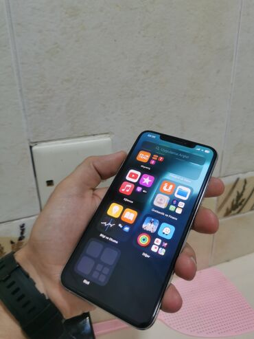 iphone x qırıq: IPhone Xs Max, 64 GB, White Titanium, Simsiz şarj, Face ID