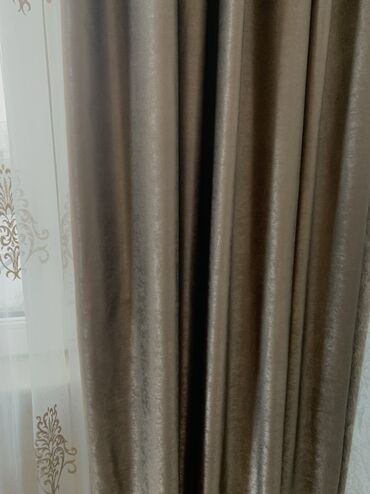 Pərdə və tüllər: İşlənmiş, Tül, rəng - Qəhvəyi, Pulsuz çatdırılma — 10