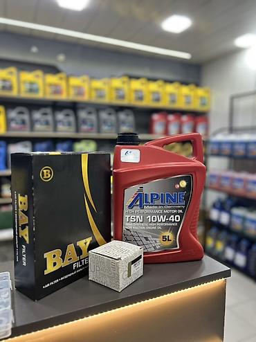alpine 10w40: Avtomobil mühərriki üçün yağ və filtr dəstləri Tərkib: - Mühərrik — 4