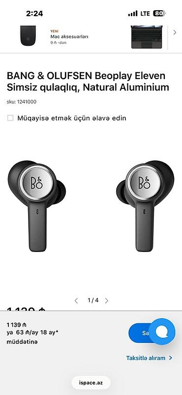 komputer qulaqciqlari: BANG & OLUFSEN Beoplay Eleven simsiz qulaqlıq – rəng: Natural — 3