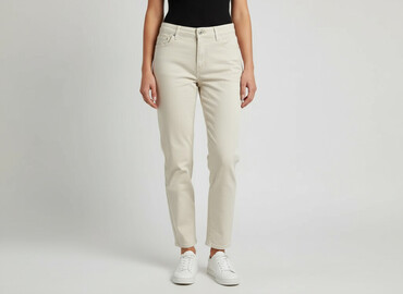 jeansy beżowe: Jeans for women, size S