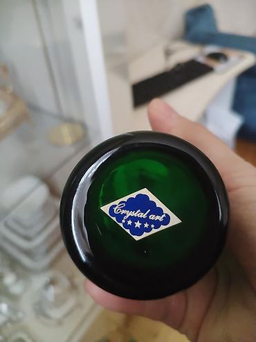 vitraj: “Crystal Art” yaşıl şüşə/kristal süfrə dəsti - Tərkib: 1 ədəd sürahi — 2